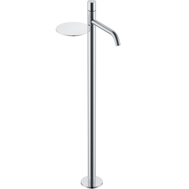 Смеситель для раковины напольный Boheme Stick Diamond 120-CRCR (хром), с полкой