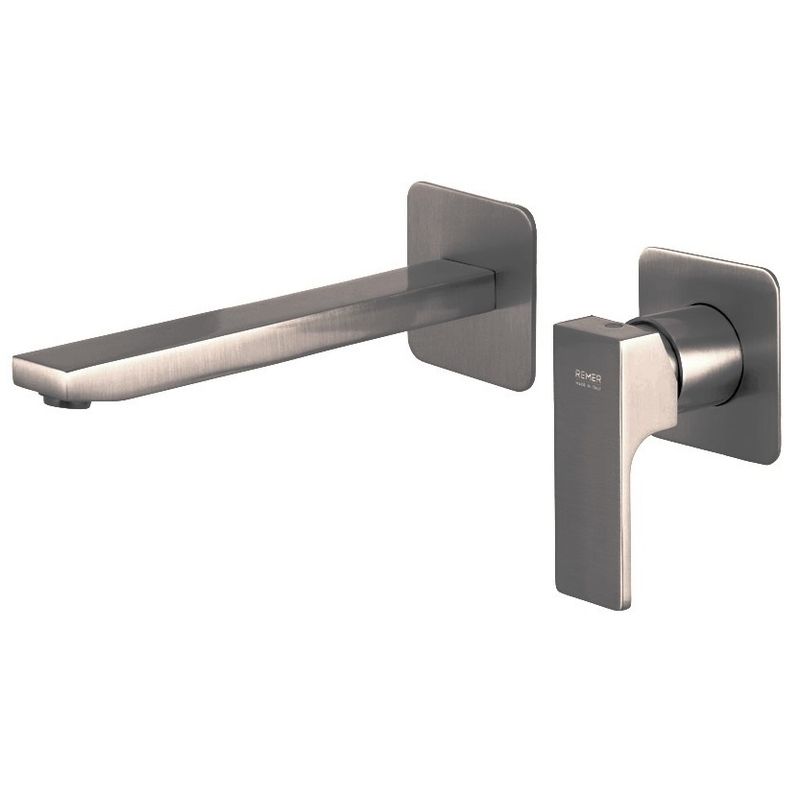 Смеситель для раковины Remer Absolute Matt Brushed Nickel AU15PLNPO (никель брашированный мат.), скрытая часть в комплекте