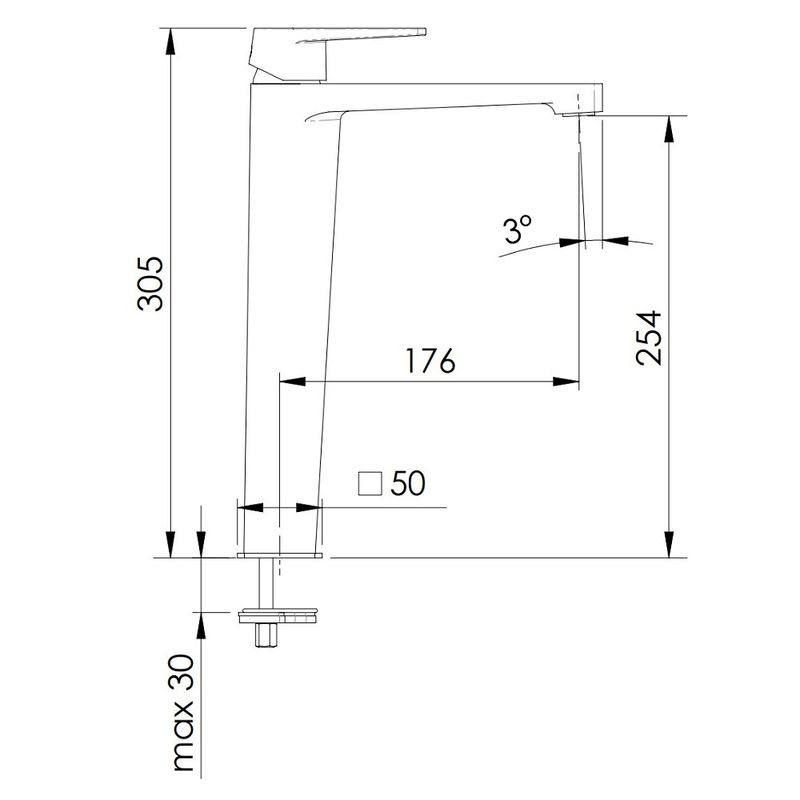 Смеситель для раковины Remer Dream D11L (хром), без донного клапана