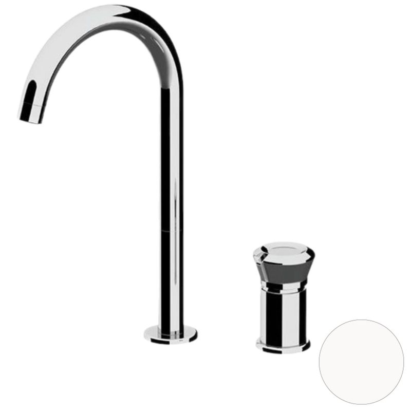 Смеситель для раковины Remer Element ET57LBO (белый матовый), без донного клапана