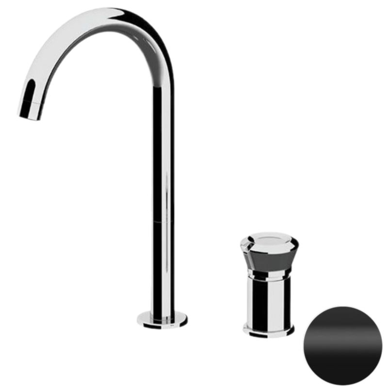 Смеситель для раковины Remer Element ET57LNO (черный матовый), без донного клапана