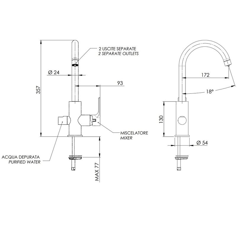 Смеситель для раковины Remer Energy EY79DW (хром)