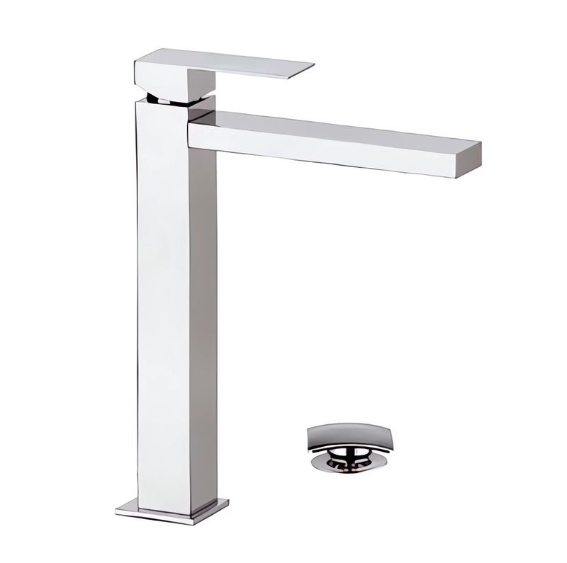 Смеситель для раковины Remer Q-Design QD10LXL (хром), 27.8 см, с донным клапаном