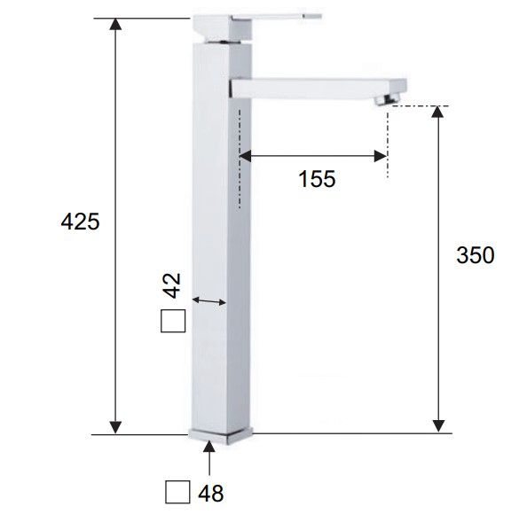 Смеситель для раковины Remer Qubika Q11LXL (хром)