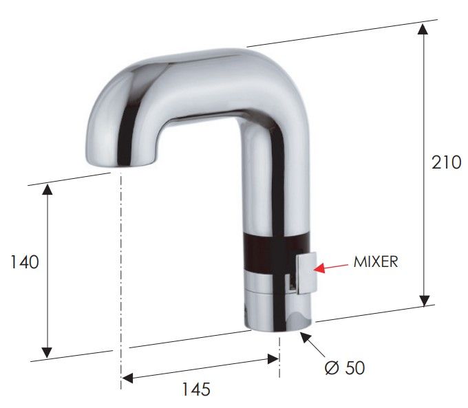 Смеситель для раковины Remer Tempor & Sensor SE14 (хром)