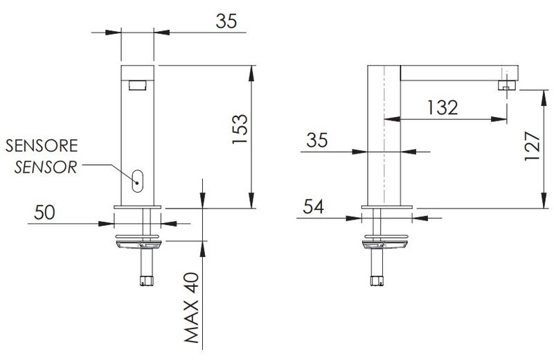 Смеситель для раковины Remer Tempor & Sensor SE17 (хром)
