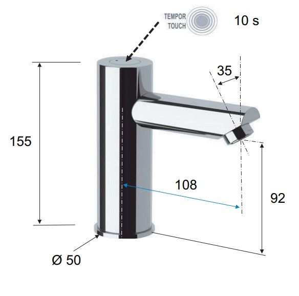 Смеситель для раковины Remer Tempor & Sensor TTE18 (хром)