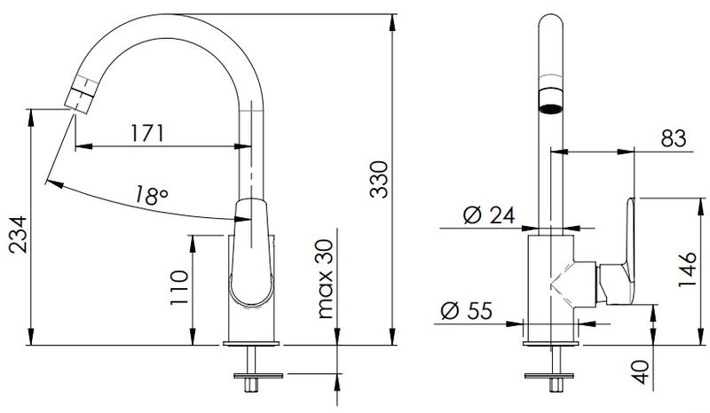 Смеситель для кухни Remer Vanity V72 (хром)
