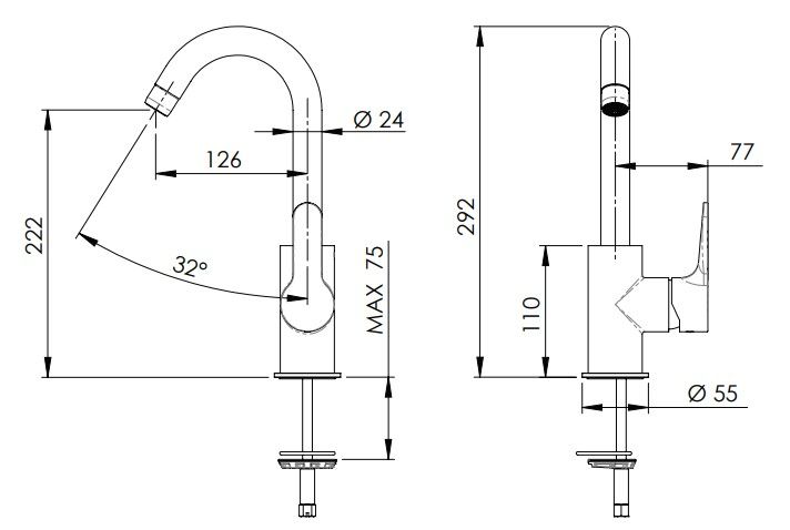 Смеситель для раковины Remer Winner W72C (хром)