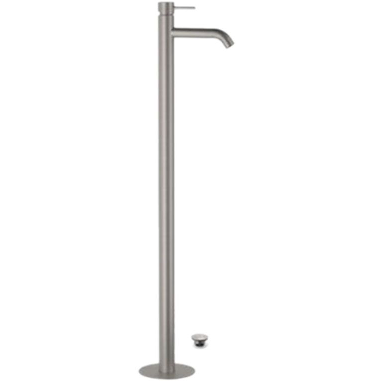 Смеситель для раковины напольный Remer X Style Inox SSX18 (сталь), с донным клапаном