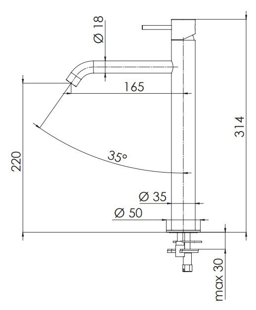 Смеситель для раковины Remer X Style X10LXL (хром)