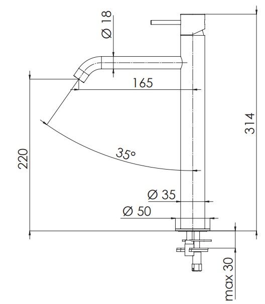 Смеситель для раковины Remer X Style X11LXL (хром)