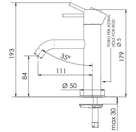 Смеситель для раковины Remer X Style X11NO (черный матовый)