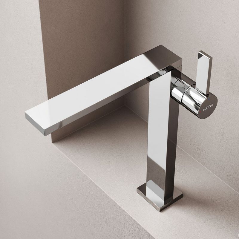 Смеситель для раковины Sancos Линн (Linn) SC9020CH (хром), без донного клапана
