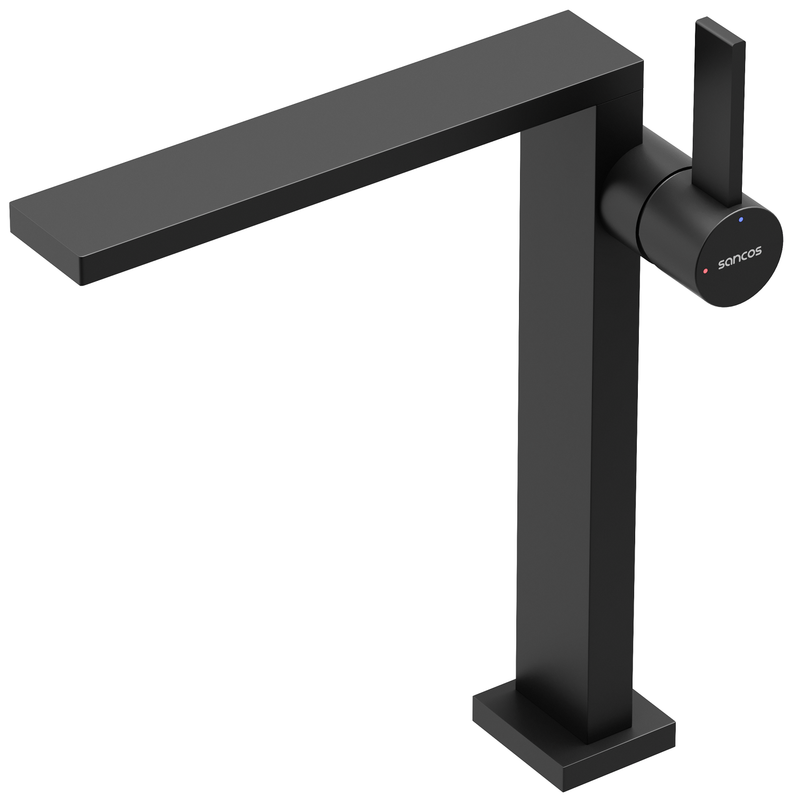 Смеситель для раковины Sancos Линн (Linn) SC9020MB (черный матовый), без донного клапана