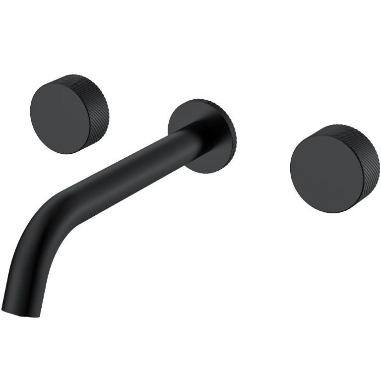 Смеситель для раковины скрытого монтажа Boheme Stick Spirale 152-2-B.4 (черный матовый), без донного клапана