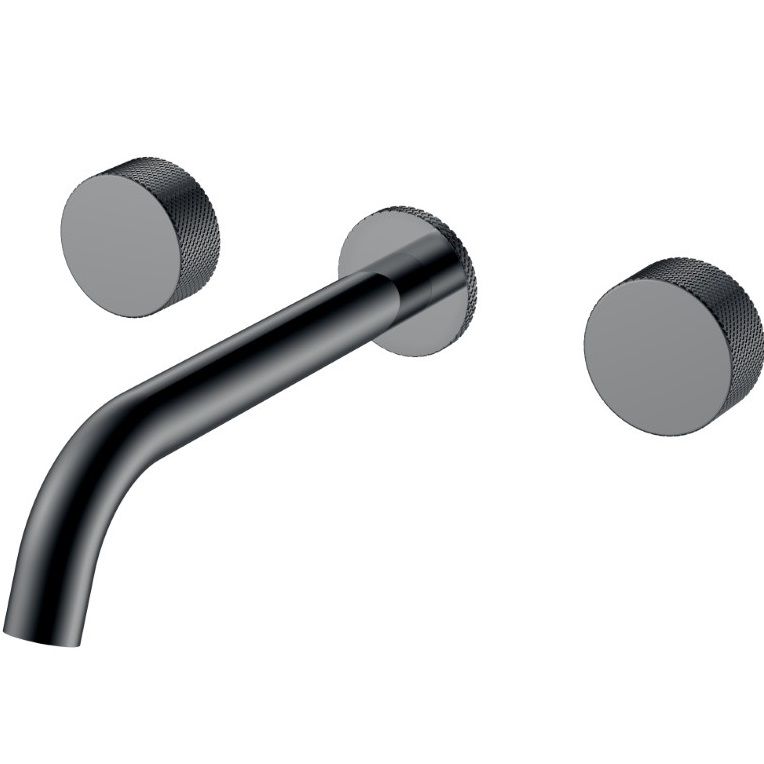 Смеситель для раковины скрытого монтажа Boheme Stick Touch 152-2-SGM.2 (оружейный металл глянцевый), без донного клапана