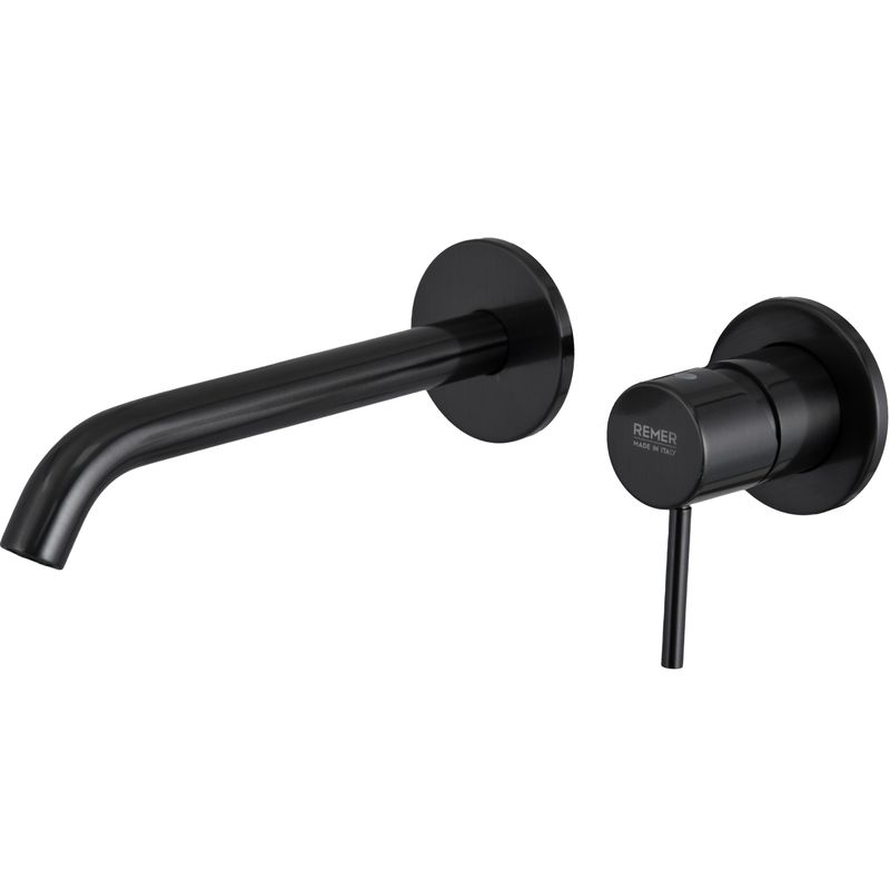 Смеситель для раковины скрытого монтажа Remer X Style X15PLCFP (черный брашированный хром)
