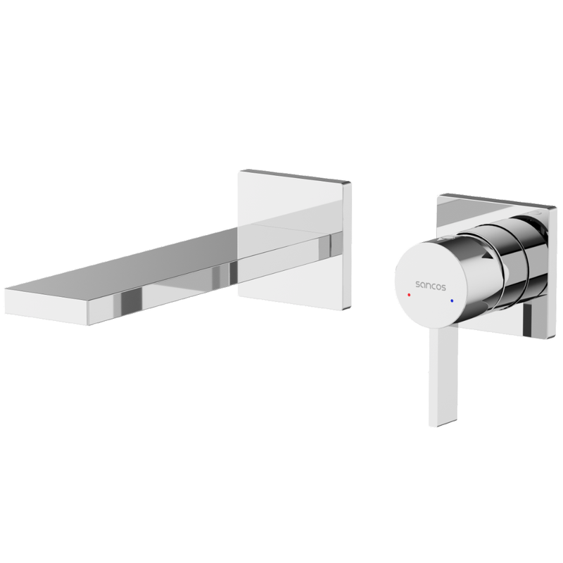 Смеситель для раковины скрытого монтажа Sancos Линн (Linn) SC9021CH (хром), с внутренней частью