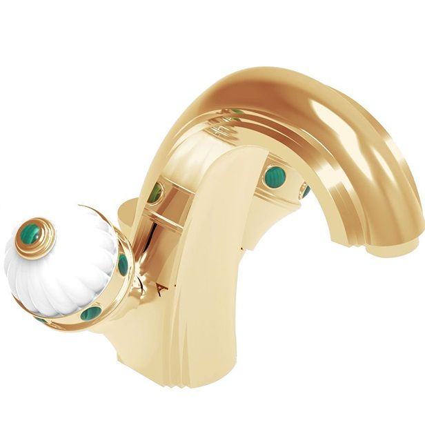 Смеситель для раковины THG Amboise Malachite A1J-F01-2155 (золотой, малахит), с донным клапаном