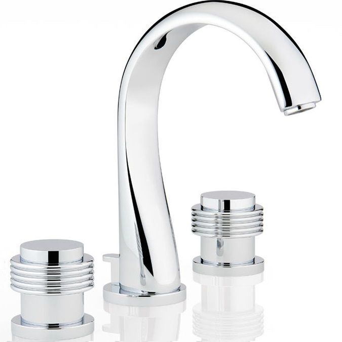 Смеситель для раковины THG Diplomate grooved rings U4B-A02-151 (хром), с донным клапаном