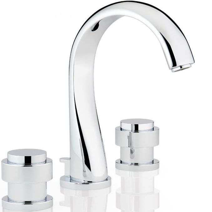 Смеситель для раковины THG Diplomate Smooth Rings U4A-A02-151 (хром), с донным клапаном