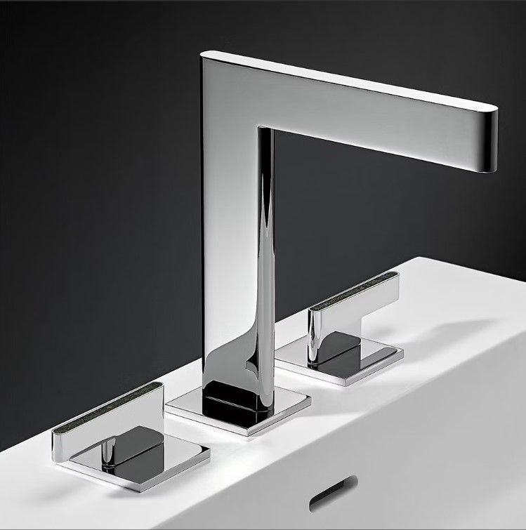 Смеситель для раковины THG ICON-X Carbone gold U7T-A02-151 (хром), с донным клапаном