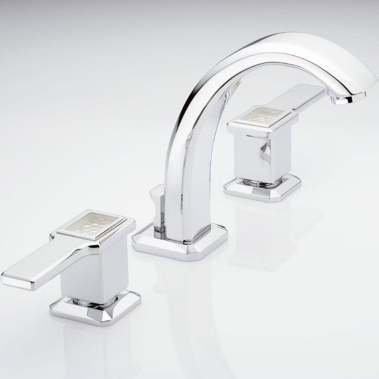 Смеситель для раковины THG Metropolis a manettes cristal clair A2B-A02-151 (хром, прозрачный хрусталь), с донным клапаном