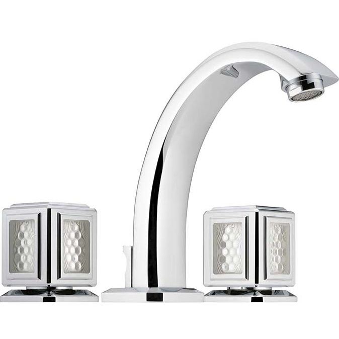 Смеситель для раковины THG Metropolis cristal clair A2A-A02-151 (хром, прозрачный хрусталь), с донным клапаном