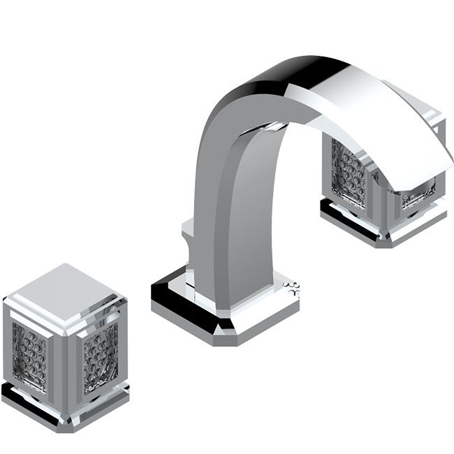 Смеситель для раковины THG Metropolis cristal clair A2A-A02-151LED (хром, прозрачный хрусталь), с донным клапаном, с LED