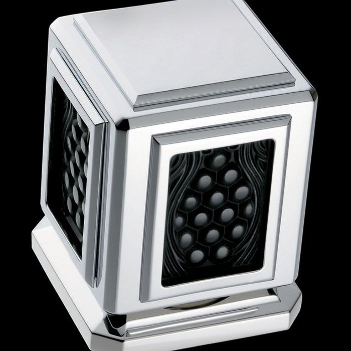 Смеситель для раковины THG Metropolis Cristal Noir A2L-A02-151 (хром, черный), с донным клапаном