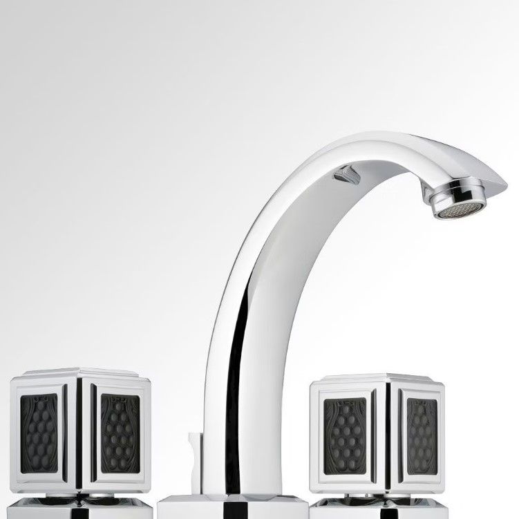 Смеситель для раковины THG Metropolis Cristal Noir A2L-A02-151 (хром, черный), с донным клапаном