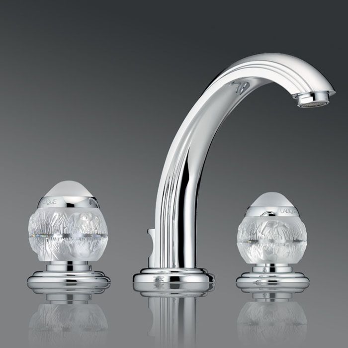 Смеситель для раковины THG Panthere Cristal clair A2H-A02-151 (хром), с донным клапаном