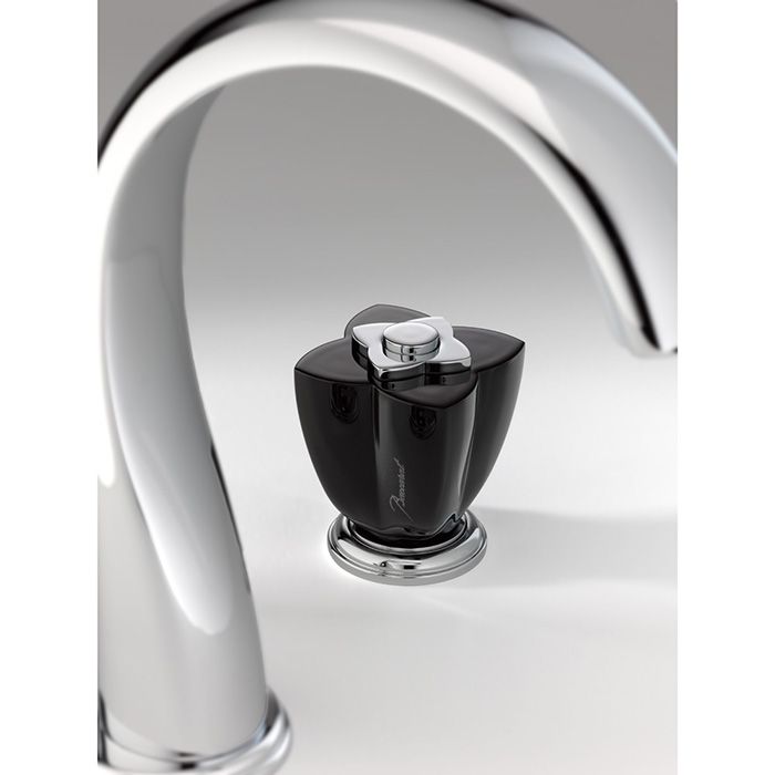Смеситель для раковины THG Petale de Cristal noir U6D-A02-151 (хром, черный хрусталь), с донным клапаном