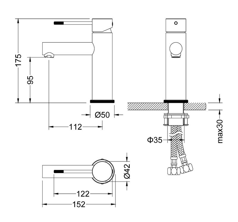 Смеситель для раковины Timo Saona 2361/18F (черное золото)