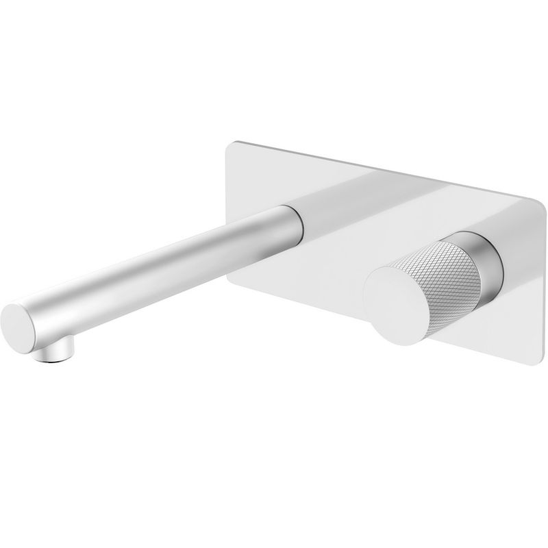 Смеситель для раковины встроенный Boheme Stick Touch 125-WCR.2 (хром, белый матовый), без донного клапана