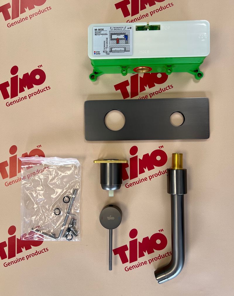 Смеситель для раковины встроенный Timo Saona 2371/18SM (черное золото)
