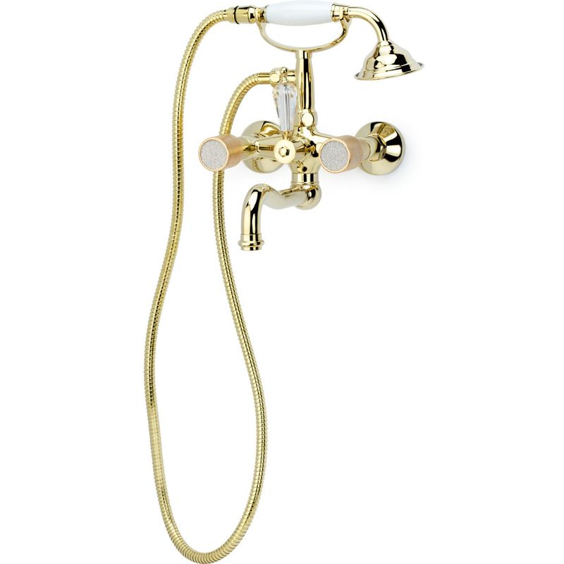Смеситель для ванны Boheme Tradizionale Oro 293-Royal/CRST (золотой), с изливом