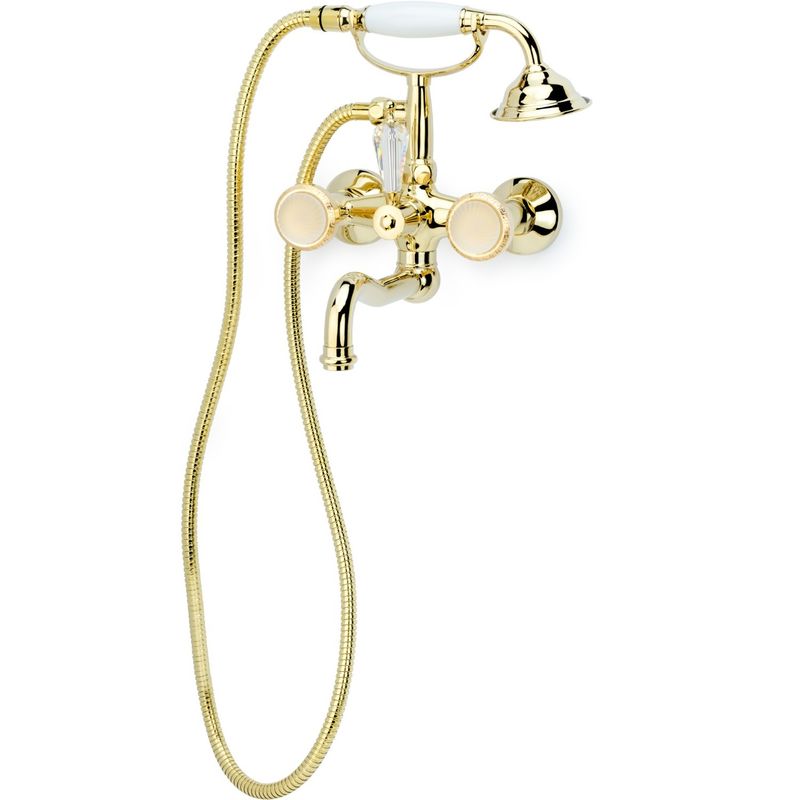 Смеситель для ванны Boheme Tradizionale Oro Satine 293-ST (золотой), с изливом