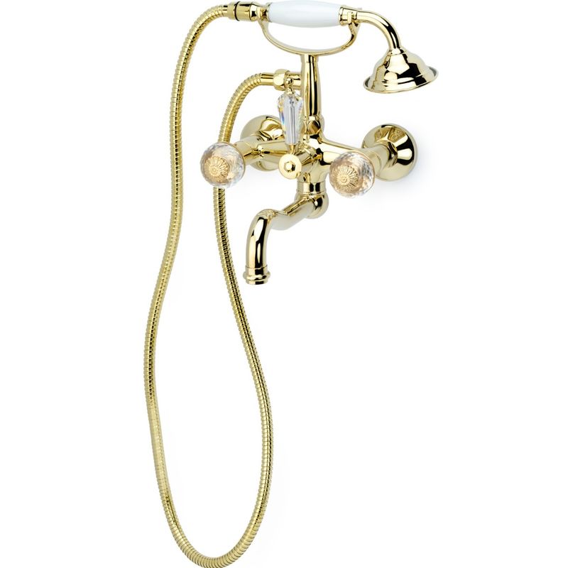 Смеситель для ванны Boheme Tradizionale Oro Flora 293-FL (золотой), с изливом