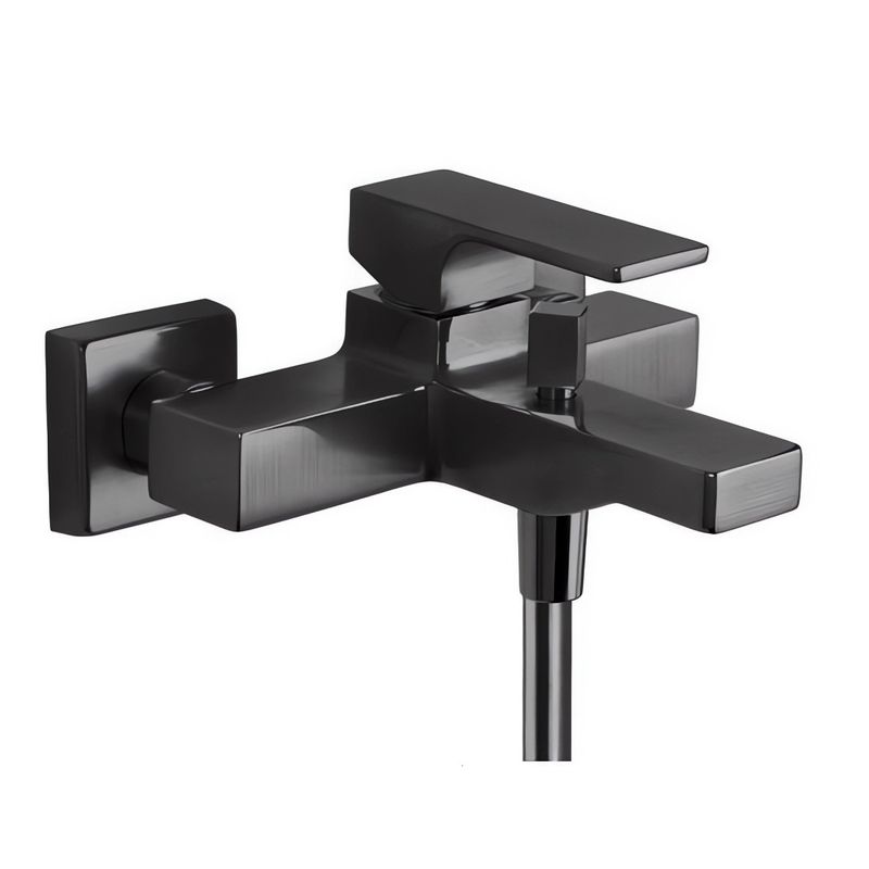 Смеситель для ванны и душа Remer Absolute Brushed Black Chrome AU05CFP (хром черный брашированный)