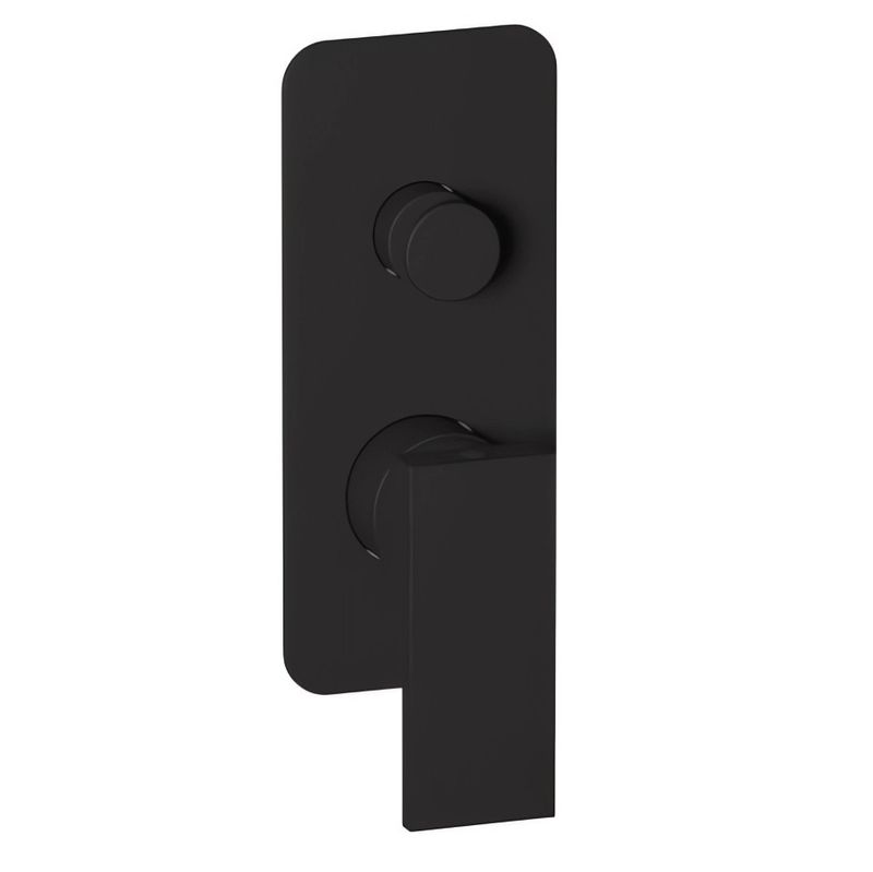 Смеситель для ванны и душа Remer Absolute Matt Black AU09KBNO (черный мат), скрытая часть приобретается отдельно