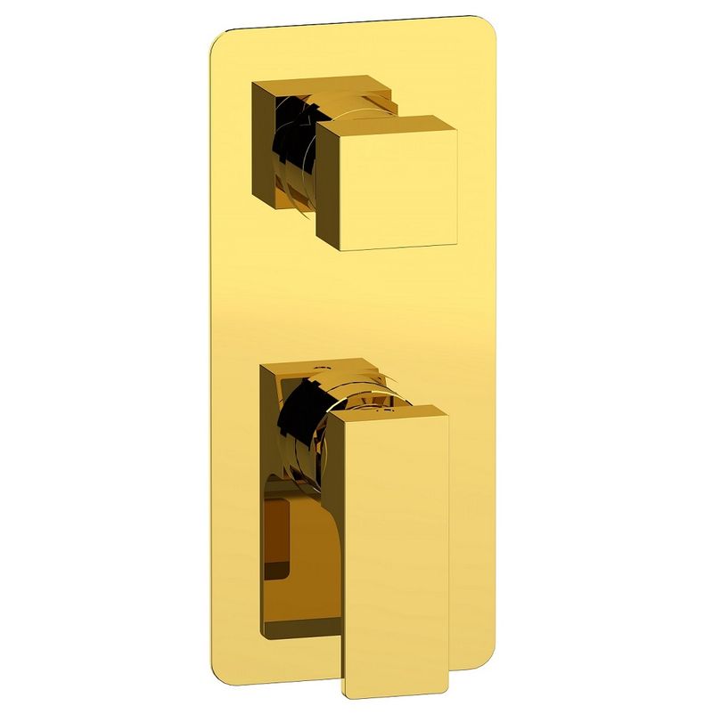 Смеситель для ванны и душа Remer Absolute Shiny Gold AU92DO (золото глянцевое), скрытая часть в комплекте