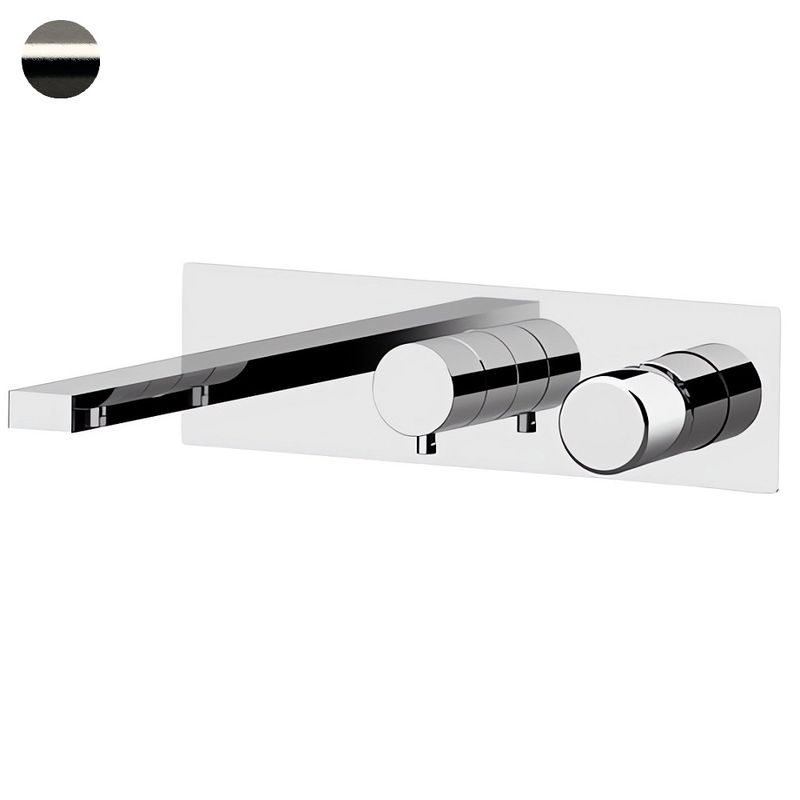Смеситель для ванны и душа Remer Dot DT54D2NP (никель брашированный), 2 потока, без душевого гарнитура