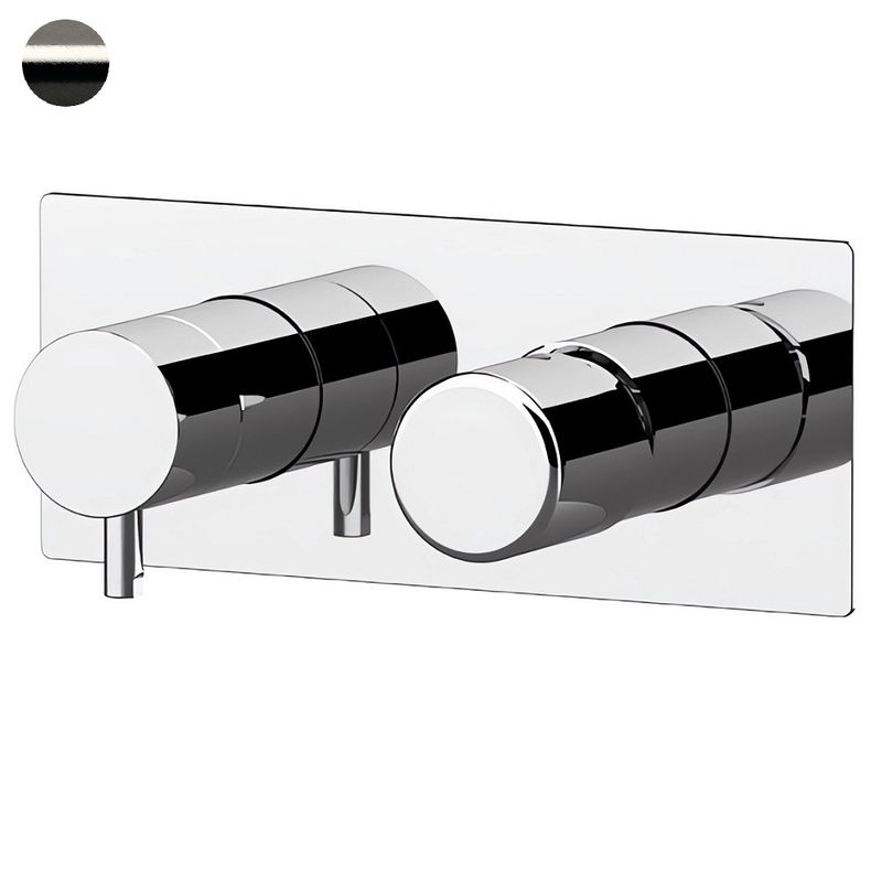 Смеситель для ванны и душа Remer Dot DT92ZNP (никель брашированный), 2 потока, скрытая часть в комплекте