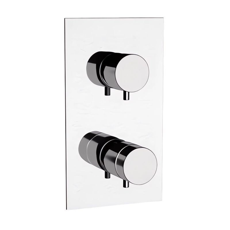 Смеситель для ванны и душа Remer Minimal Thermo NT92Q (хром), 2 потока, скрытая часть в комплекте, с термостатом