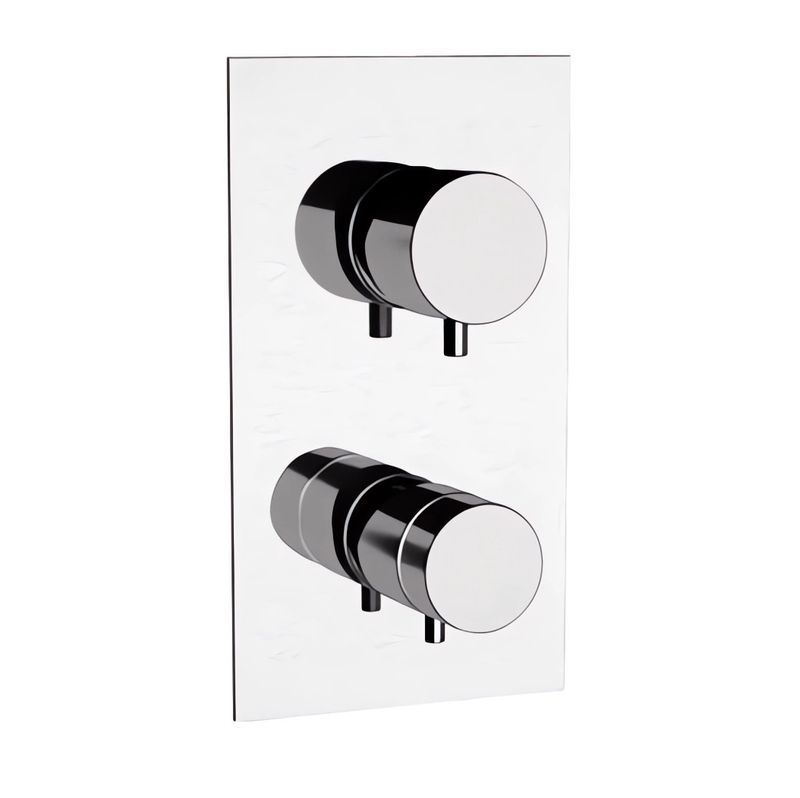 Смеситель для ванны и душа Remer Minimal Thermo NT93Q (хром), 3 потока, скрытая часть в комплекте, с термостатом
