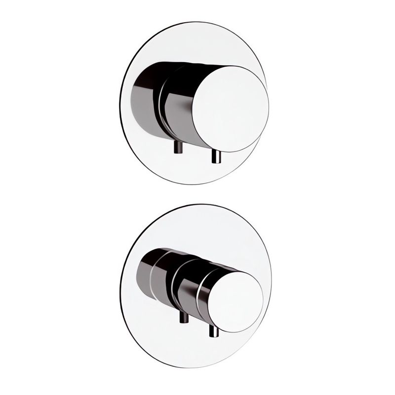 Смеситель для ванны и душа Remer Minimal Thermo NT94C (хром), 4 потока, скрытая часть в комплекте, с термостатом
