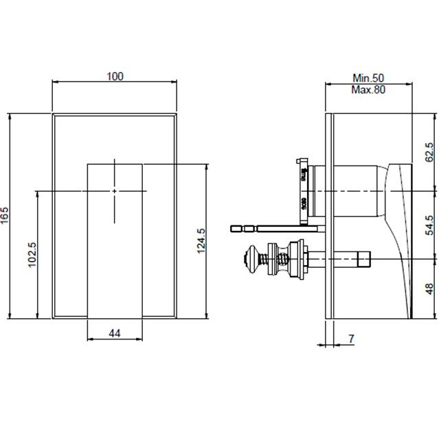 Смеситель для ванны и душа встроенный Fima Carlo Frattini Zeta F3969X2NS (черный матовый)