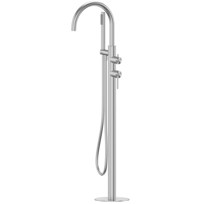 Смеситель для ванны напольный Abber Wasser Kreis 316 AF8115BST (сталь брашированная)